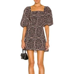 Alexis Suri Smocked Linen Dress- perfect condition. Worn once. Size-Medium